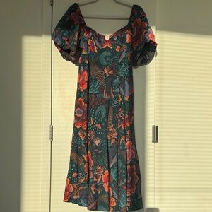 Farm Rio Floral Puff Sleeve Dress